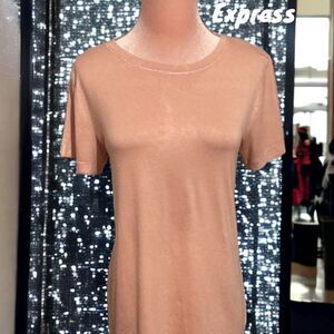 EXPRESS NWT WOMENS T SHIRT TOP LIGHT PINK MEDIUM